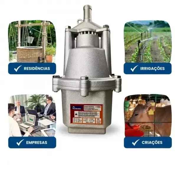 Bomba Robusta D’ Água Submersa MD.800 3/4" Saída